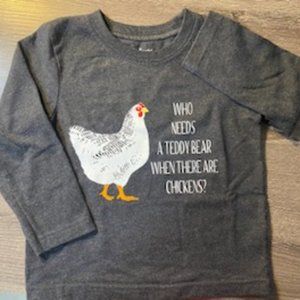 Toddler Long Sleeve Chicken Shirt